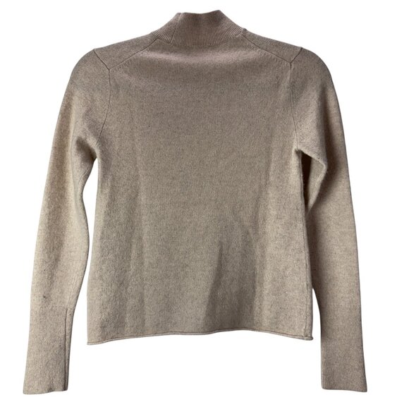 M.M. LaFleur The Luan Cashmere Sweater Oat Beige Mockneck Turtleneck XS - Picture 2 of 14